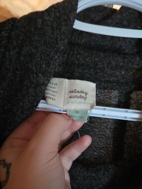 Saturday Sunday by Anthropologie Dark Gray Cardigan (XS)